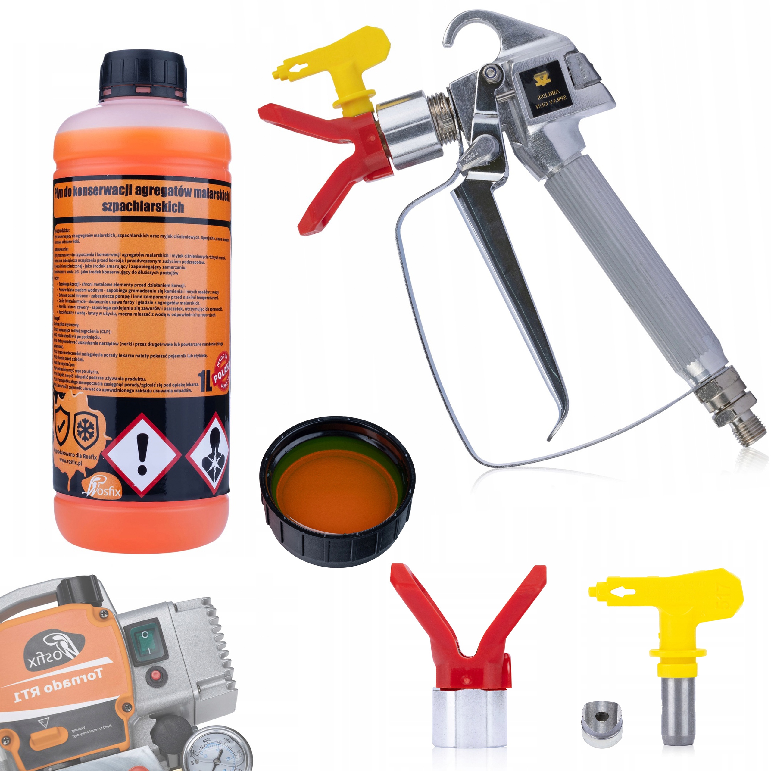 Konzervační Kapalina 3V1 1 L Malířská Pistole S Tryskou 517 A Krytem Trysky