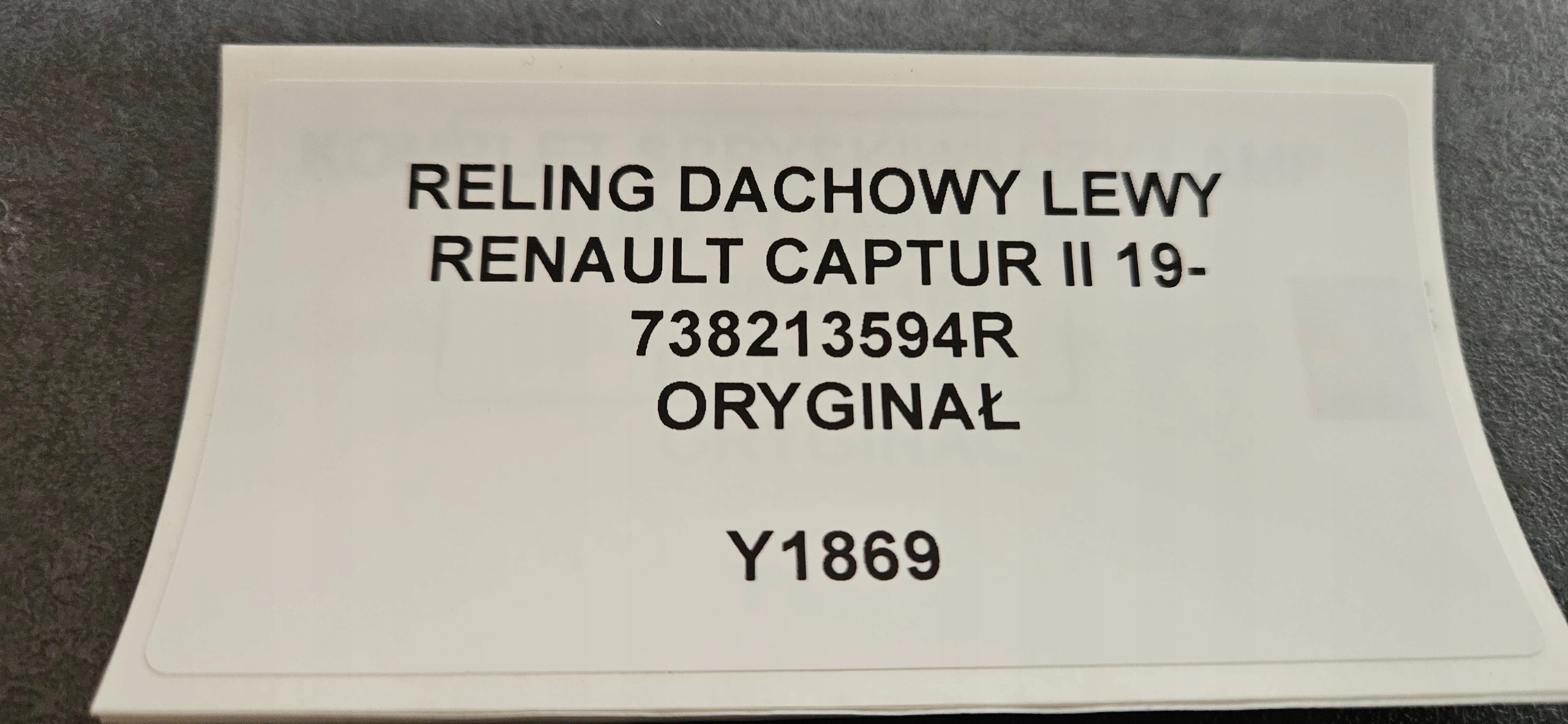 Dachreling dach links RENAULT CAPTUR II 19- Original 738213594R