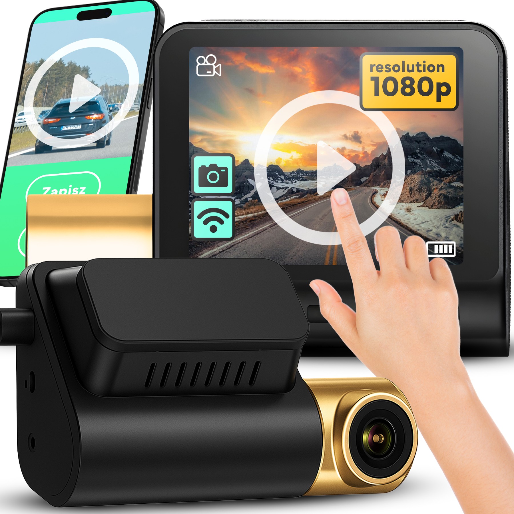 Videorekordér Do Auta Kamera Automobilová Full Hd Gps Modul G-senzor