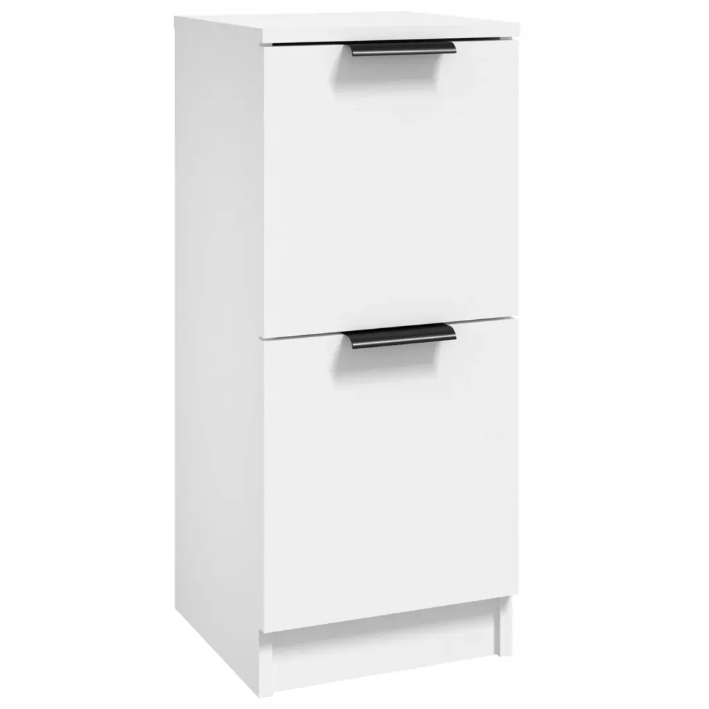 Minimalistická bílá multifunkční skříňka, materiál na bázi dřeva, 30x30