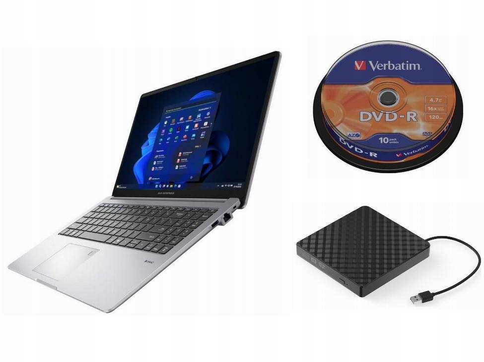 Laptop Asus Windows 11 Home Intel Core 5 Zewnętrzny Napęd DVD 10 Pły