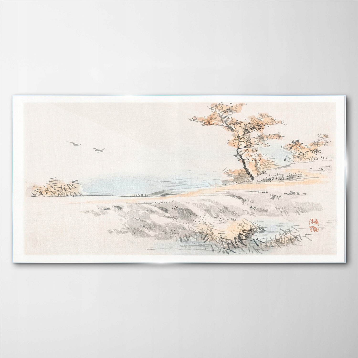 

Obraz szklany Morze drzewa ptaki ścieżka 100x50 cm