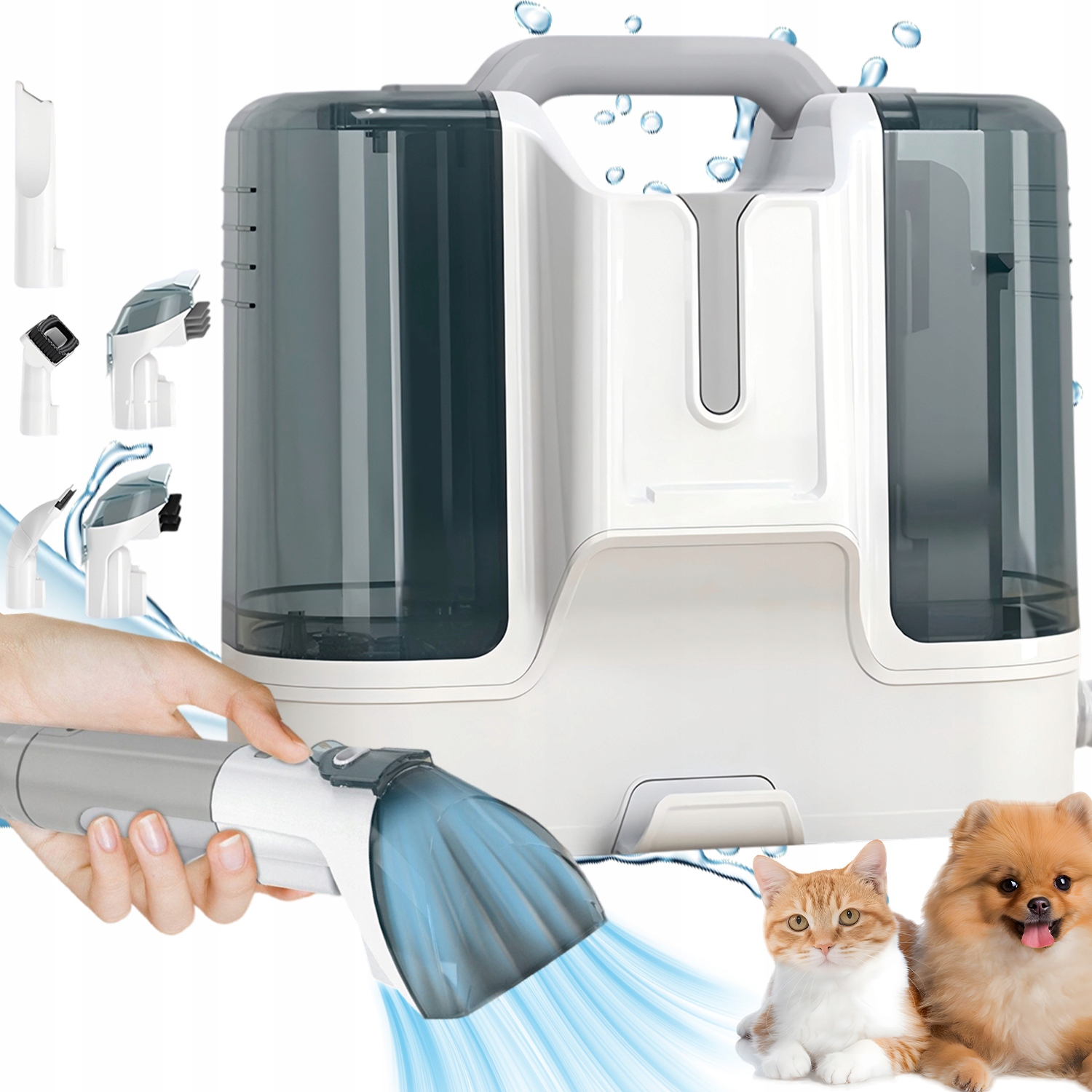 Vysavač na koberce do auta Sof 450W 6 kartáčů s dvojitou nádrží