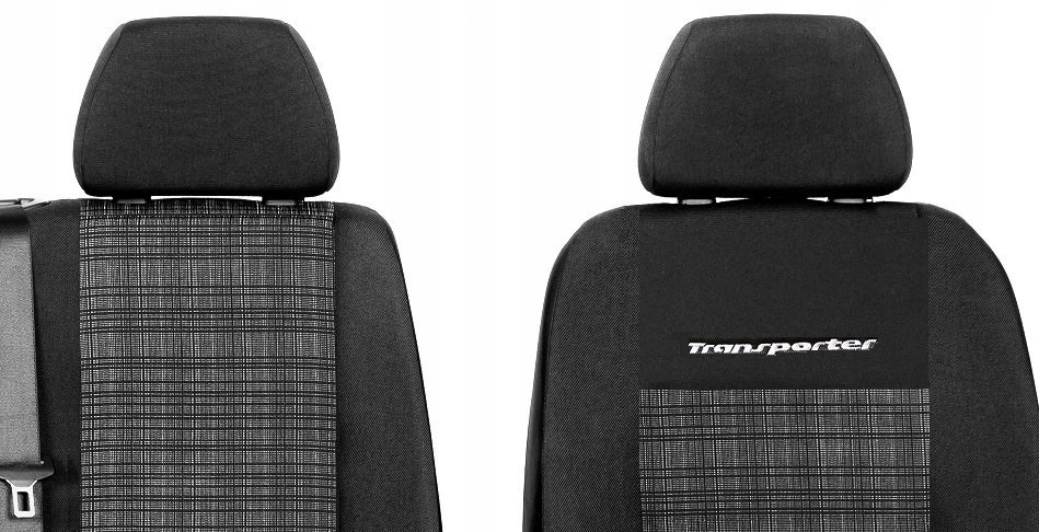 POKROWCE samochodowe VW Transporter T5 T6 2+1 Cechy dodatkowe dostęp do podłokietnika gotowe otwory na pasy gotowe otwory pod zagłówki szwy/otwory na poduszki powietrzne