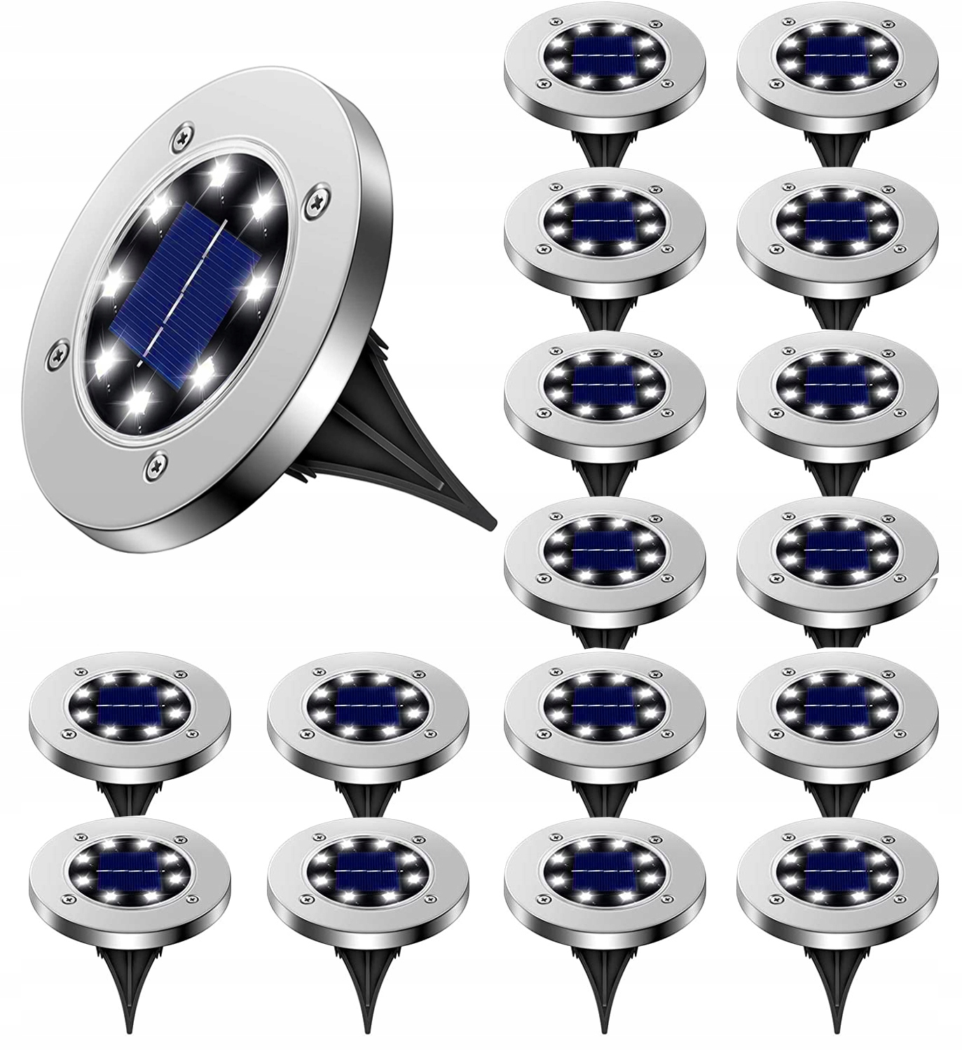 

16x Lampy solarne ogrodowe Led gruntowa lampa