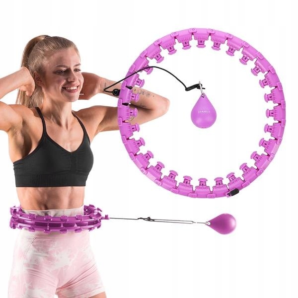 HHW12 Plus Size Hula Hoop Fialová S Oříšky A Závaží Hms