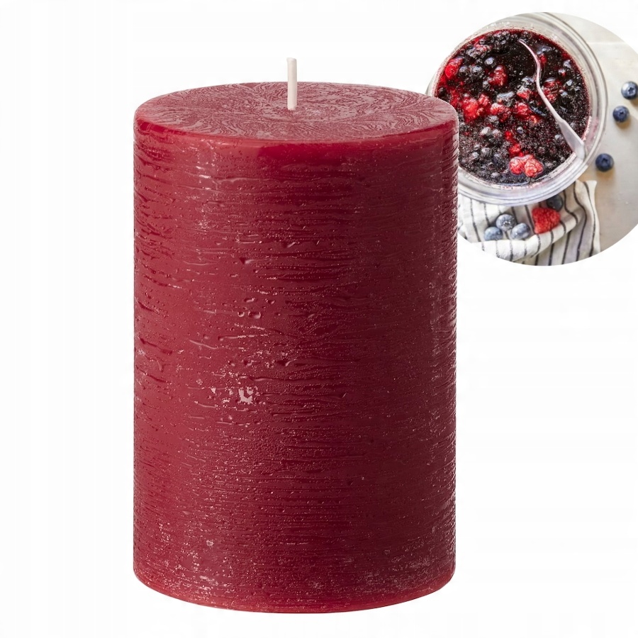 

Ikea Świeca bryła 10cm świeczka 30h Jagody Fiołki