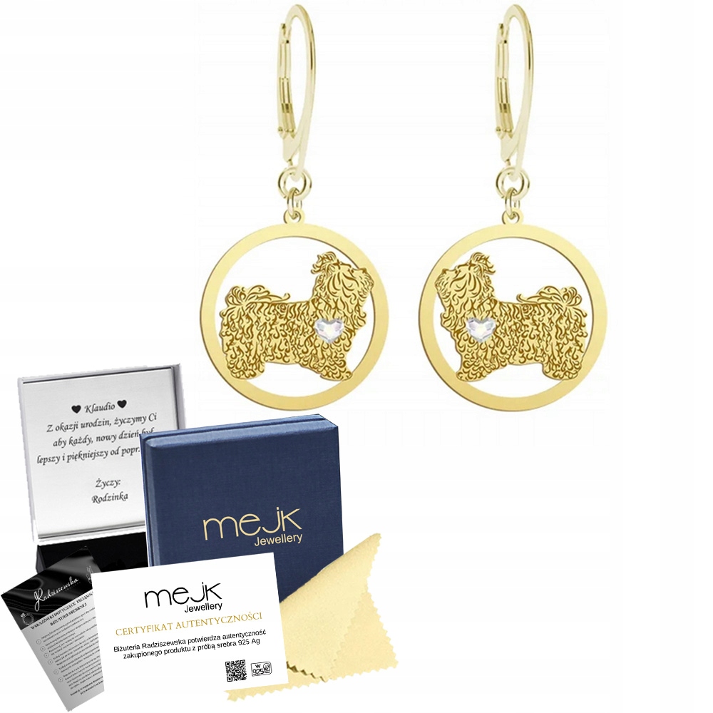 Náušnice Zlaté ruské bolonky 925 Dárek Šperky Žena Gravírování Bonus
