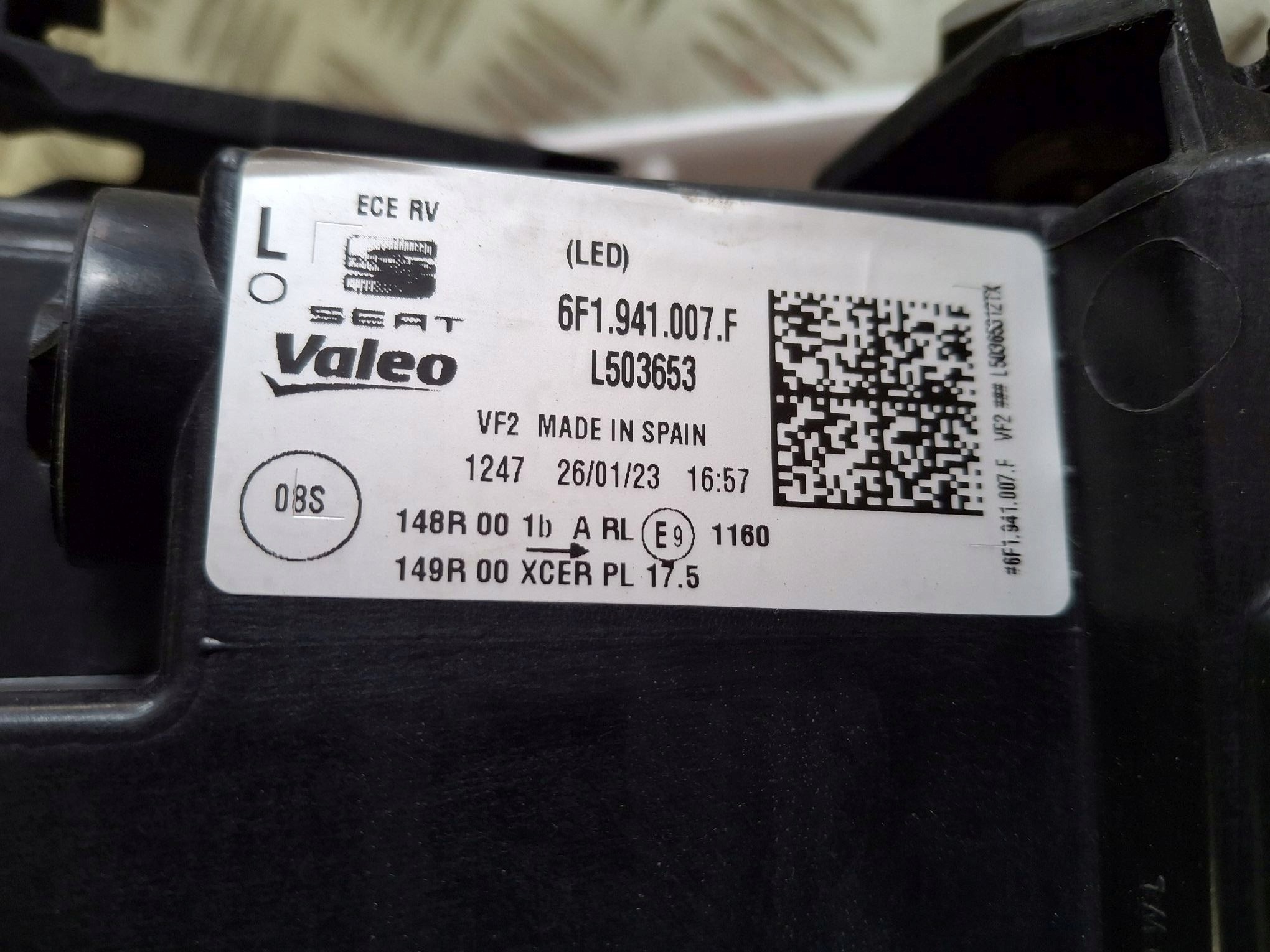 light left front FULL LED SEAT IBIZA V LIFT 2021R->