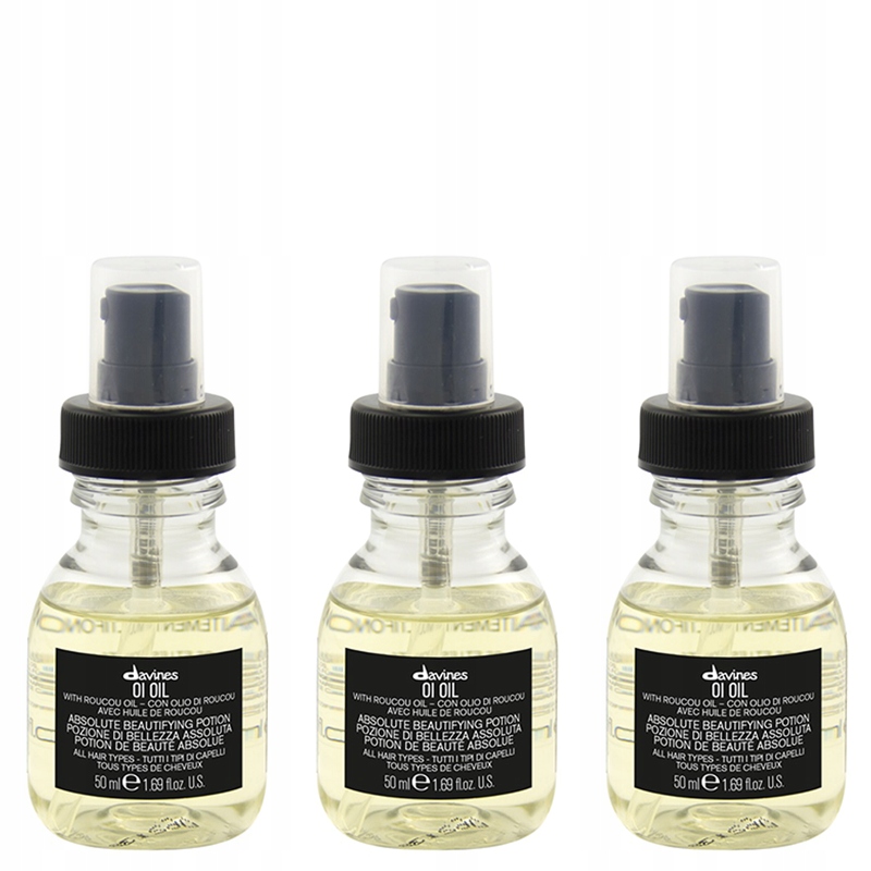 Davines Oi Oil Olej Silná Výživa 3X 50 ML Sada Lesknutí