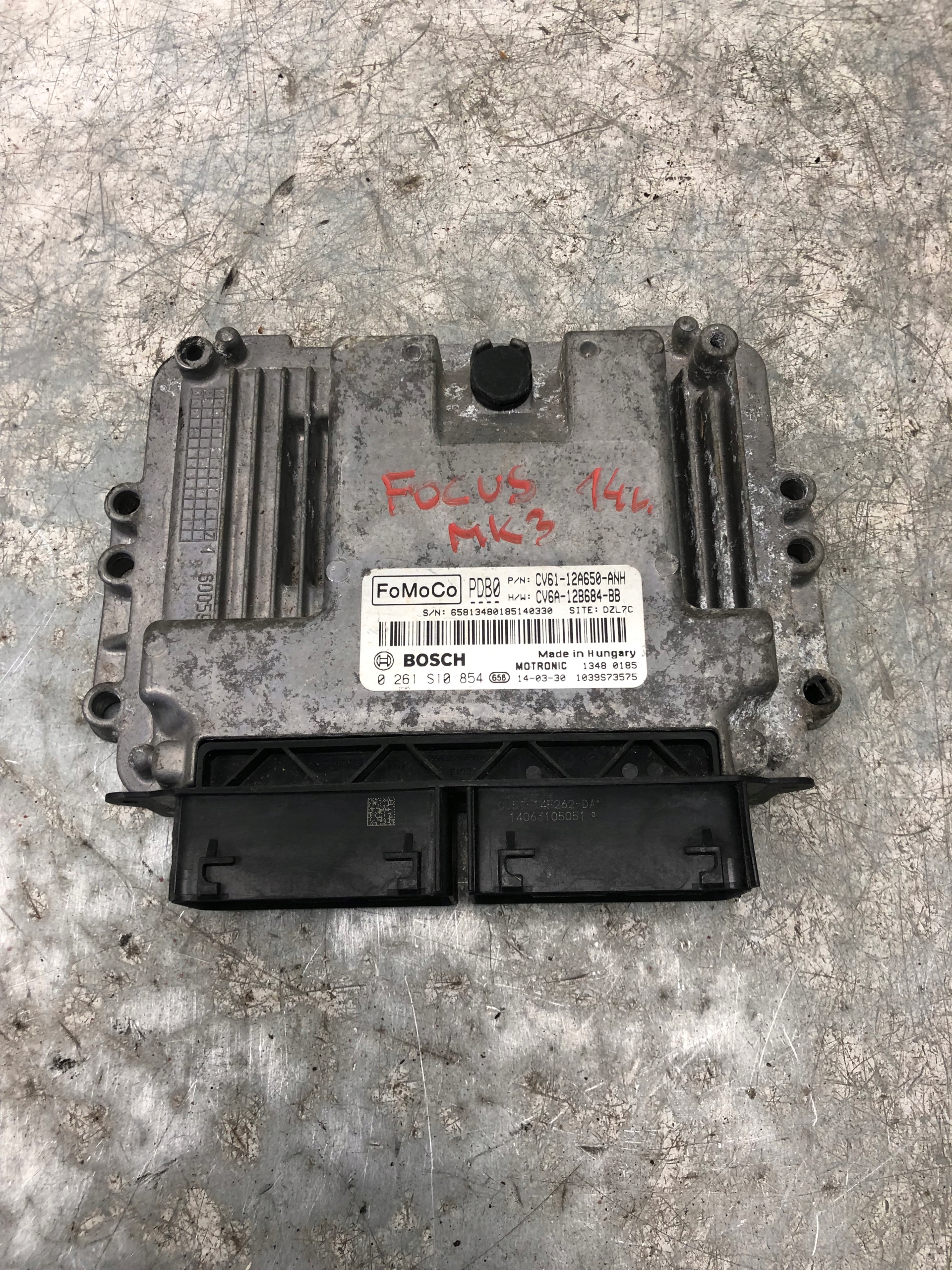 computer of the engine FORD FOCUS MK3 CV61-12A650-ANH