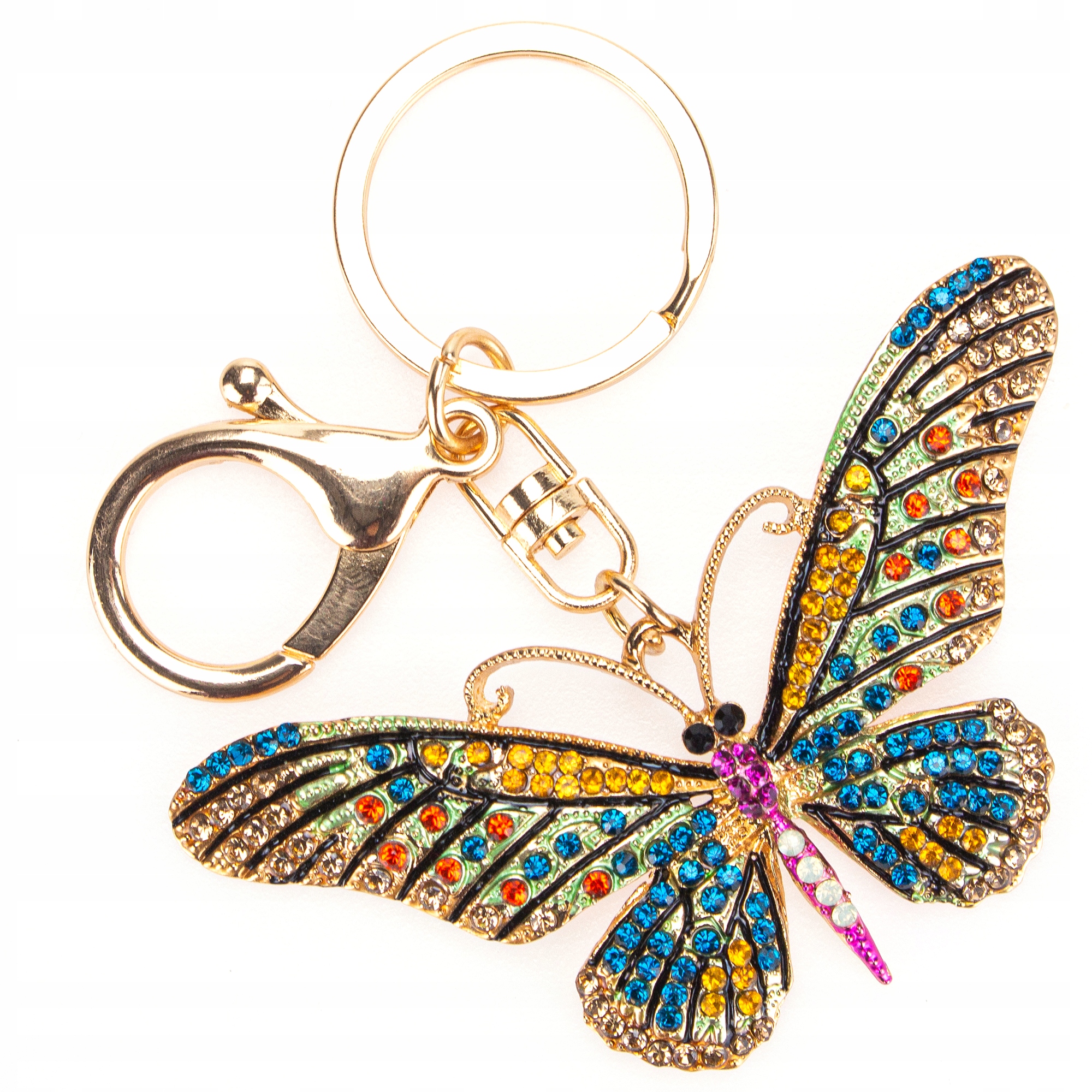 

Breloczek brelok do kluczy cyrkonie Motyl owad