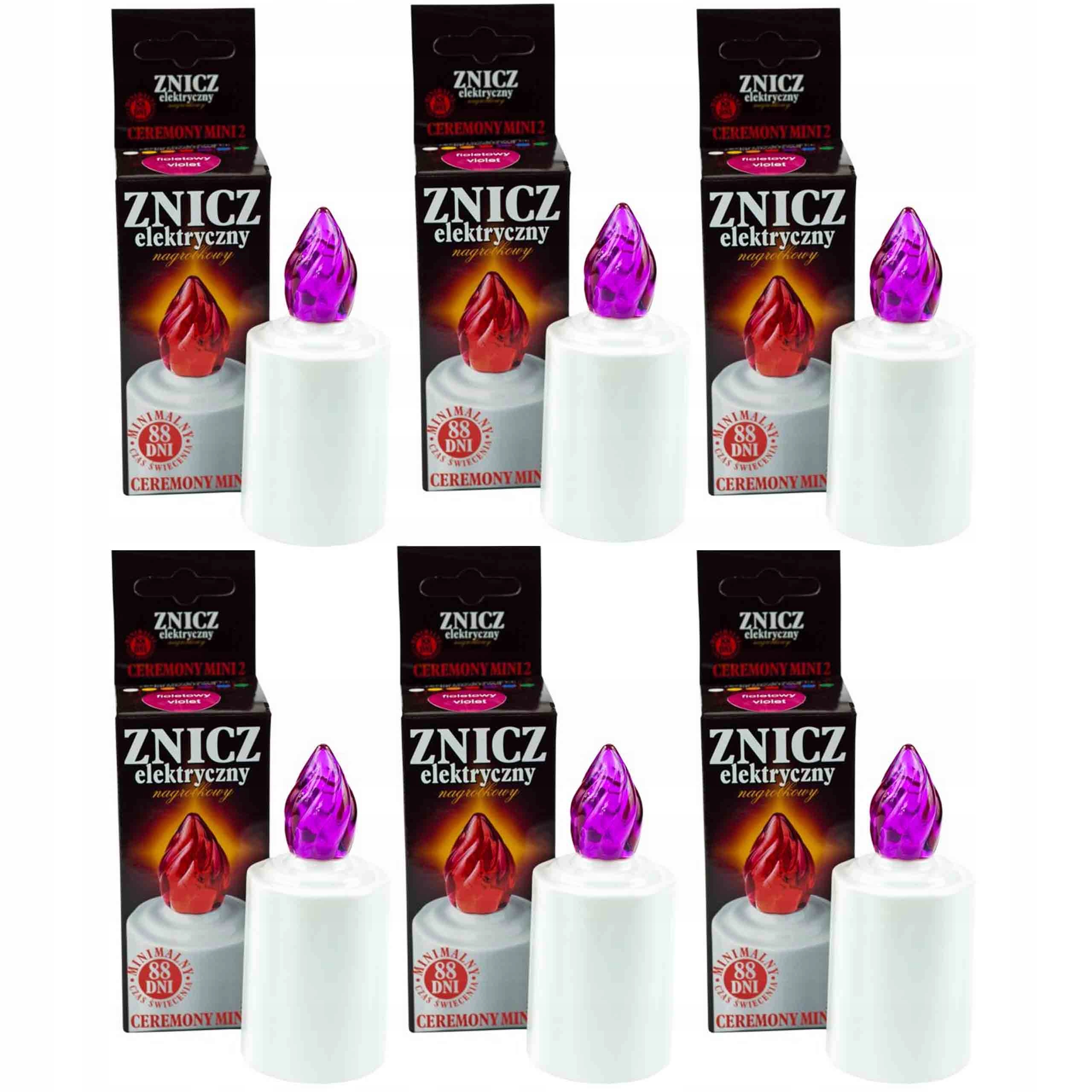 

Znicz Wkład elektryczny 88 dni świeca Led 6szt fio