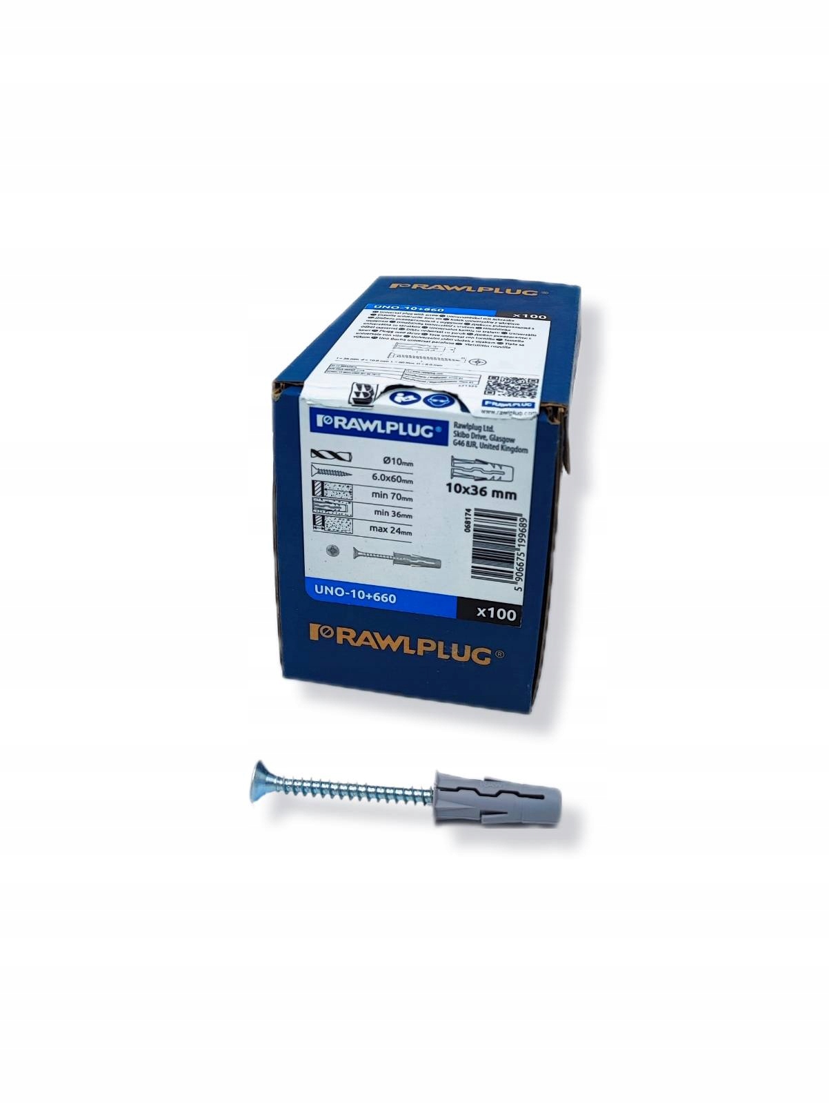 

Kołki rozporowe Uno 10 mm wkręt 6x60mm op. 100 szt