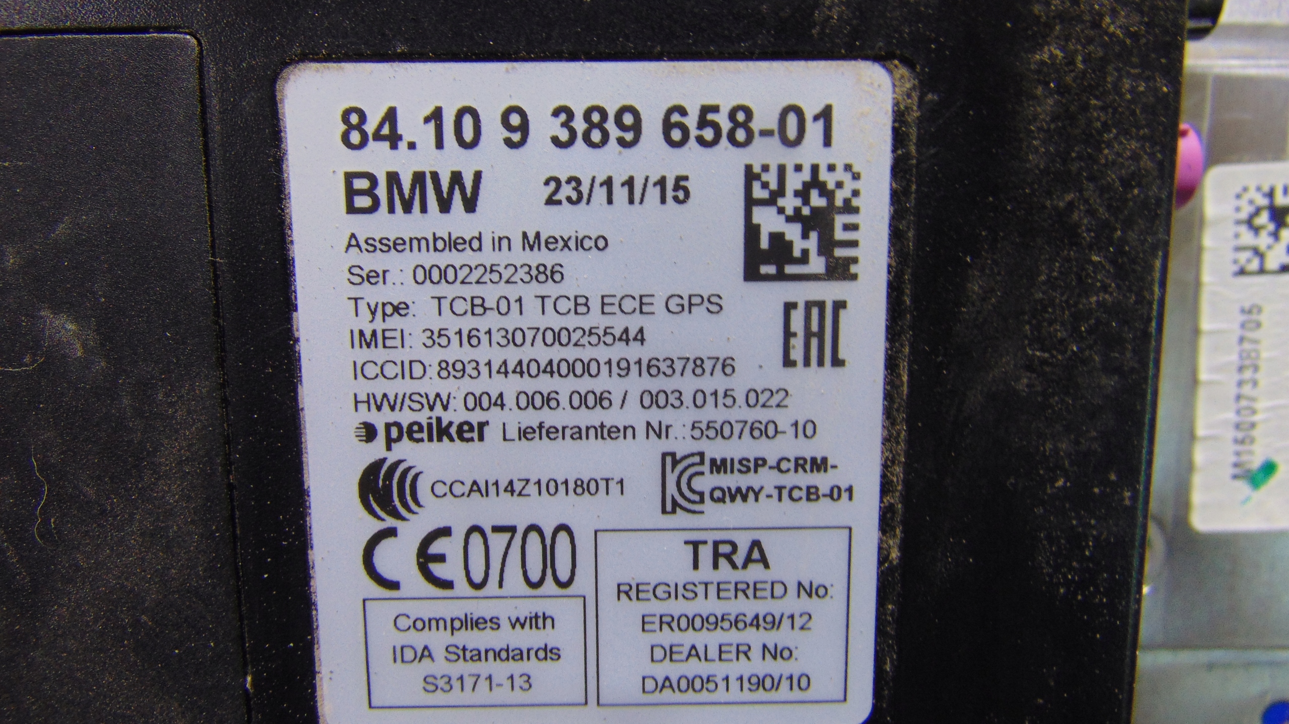 modulo Centralina TELEMATIC BMW F30 F31 10-18 ROK