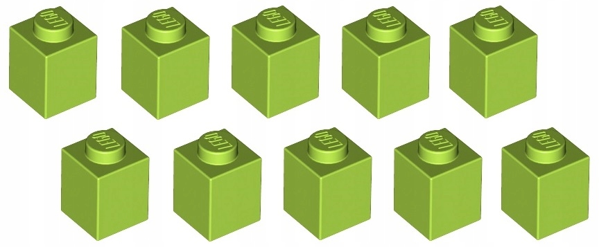

Lego cegła 1x1 limonkowa 10 szt. 3005 Nowa