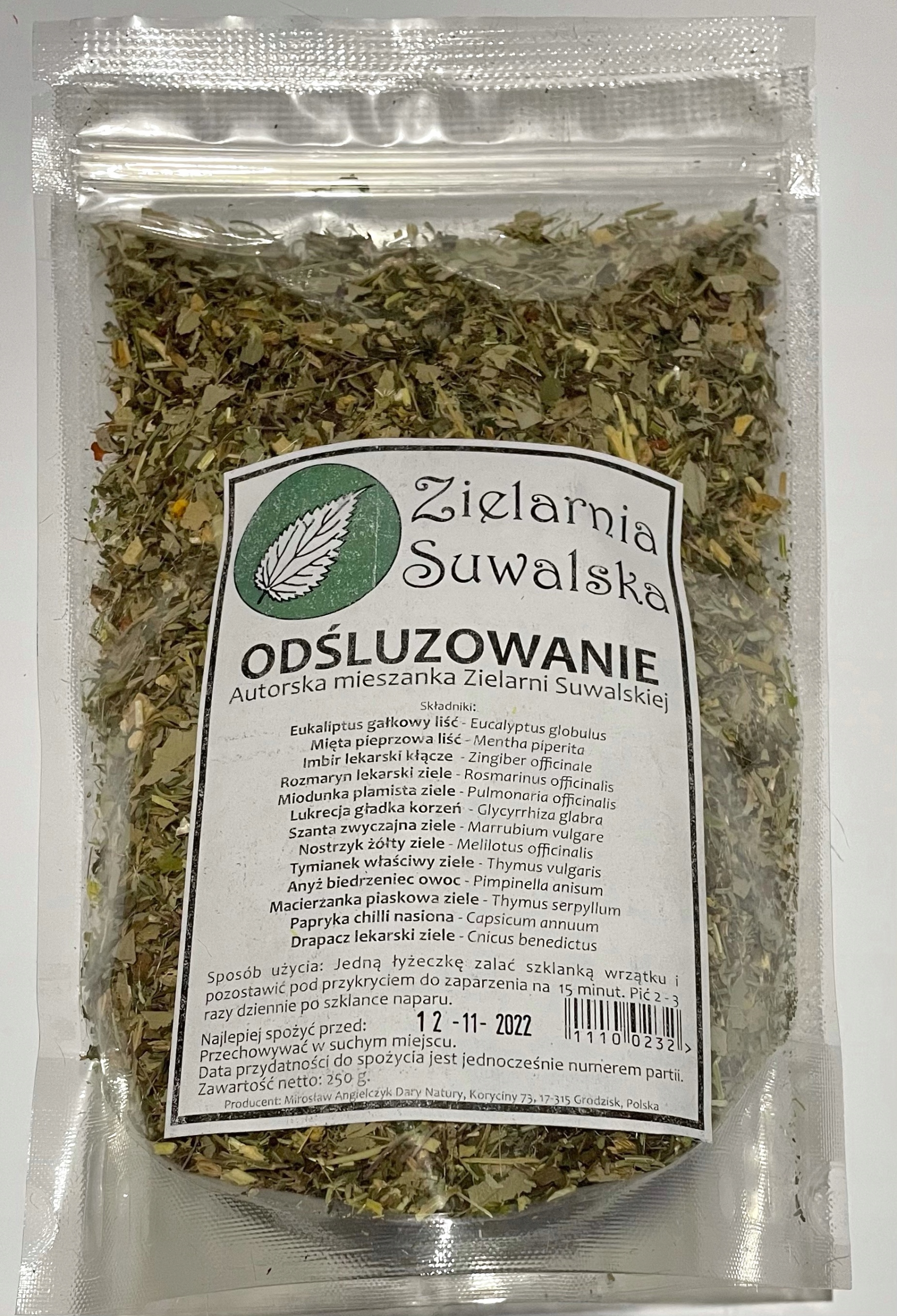 

Zielarnia Zioła Odśluzowanie 250 gr