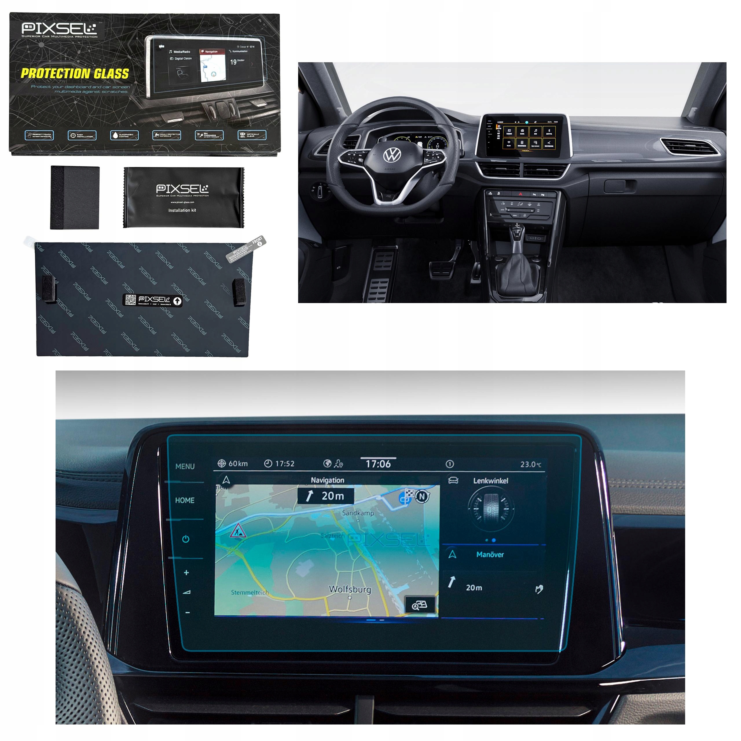 Antyodciskowe Matowe Szkło Ochronne Volkswagen T-ROC-11.4“ 2023-na monitor