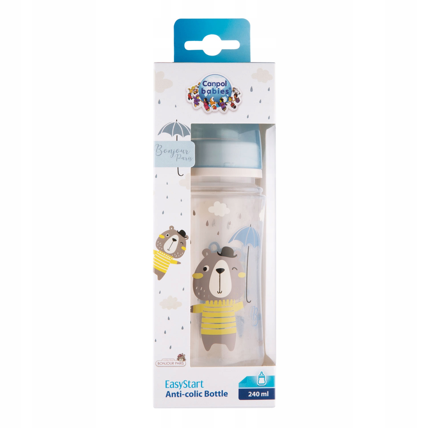 CANPOL BUTELKA SZEROKA ANTYKOLKOWA 240ml BONJOUR Pojemność 240 ml
