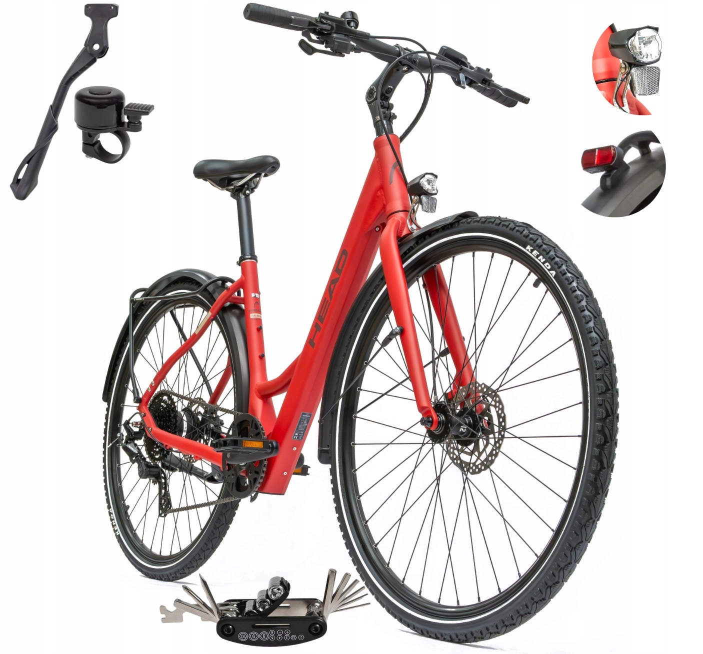 Rower Elektryczny Damski Trekkingowy 28 Head 250W Bafang Hydraulika Lekki