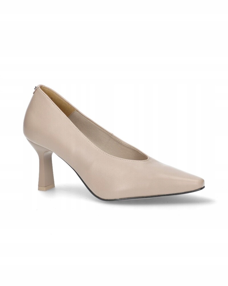 Béžové lico lodičky dámské lodičky elegantní dámské boty Karino 37