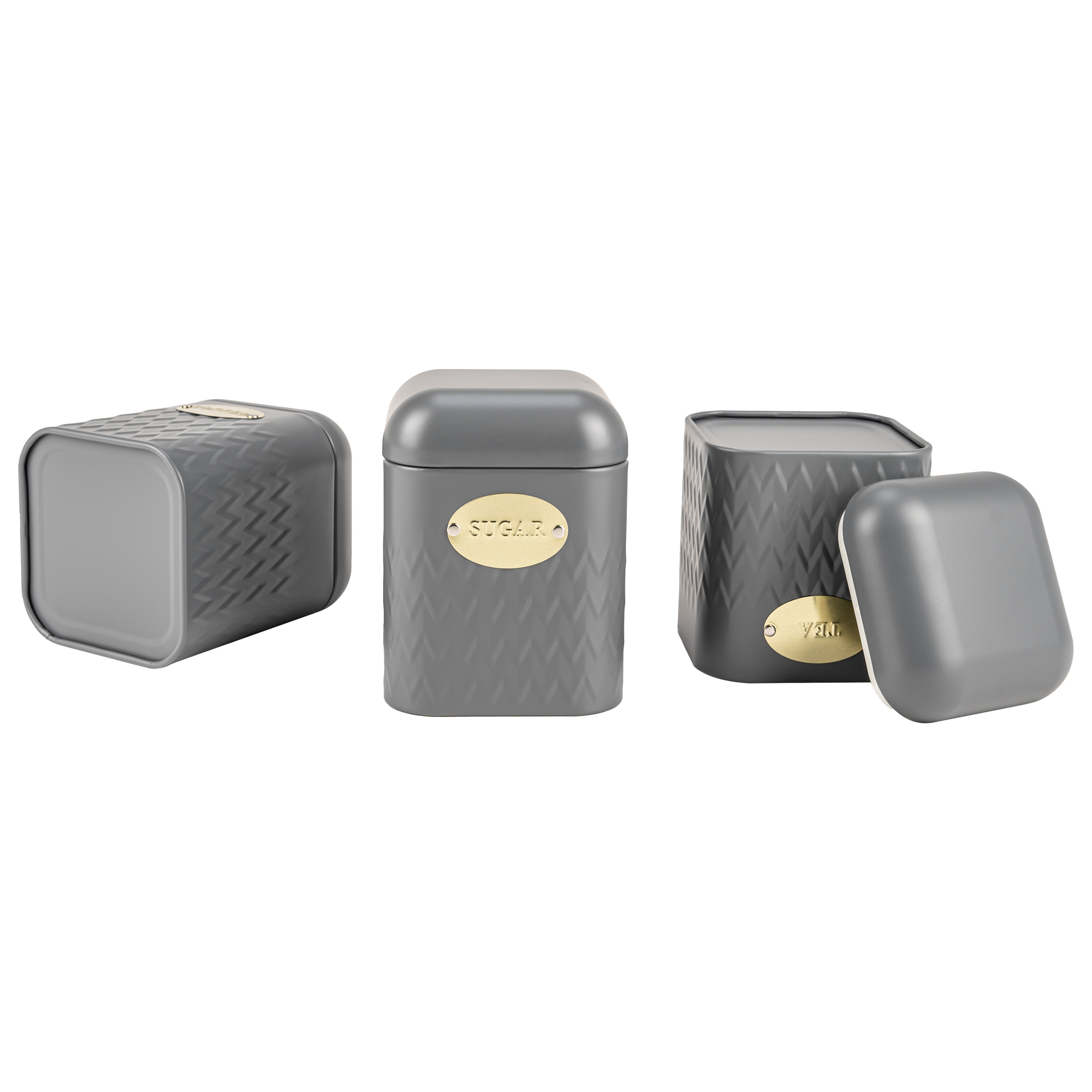 CHLEBAK + ZESTAW POJEMNIKI KAWA HERBATA CUKIER STAL NIERDZEWNA POJEMNIK Linia Estella