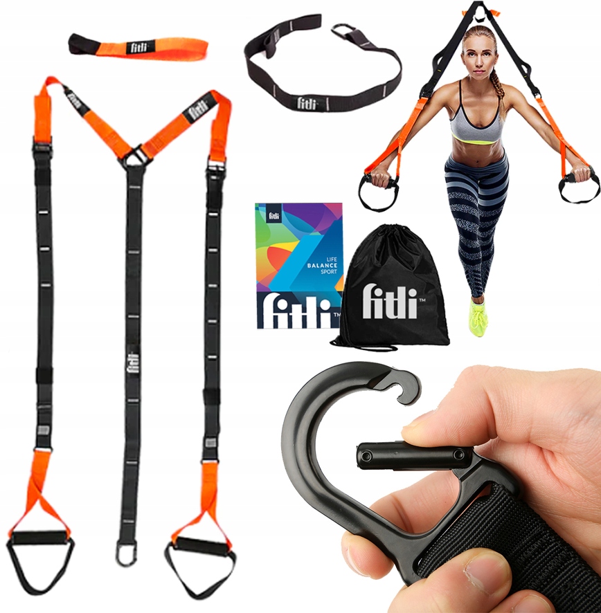 Pasy Treningowe Trx Taśmy do Ćwiczeń Crossfit Fitnes Uchwyt Do Drzwi Zestaw