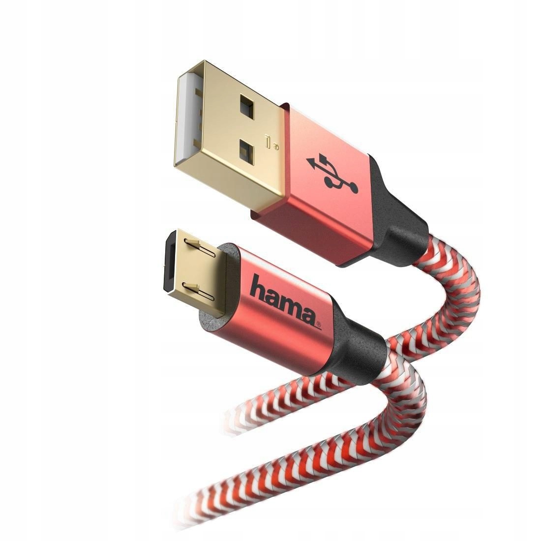 KABEL HAMA USB-microUSB 1,5M REFLECTED czerwony Kod producenta 178288
