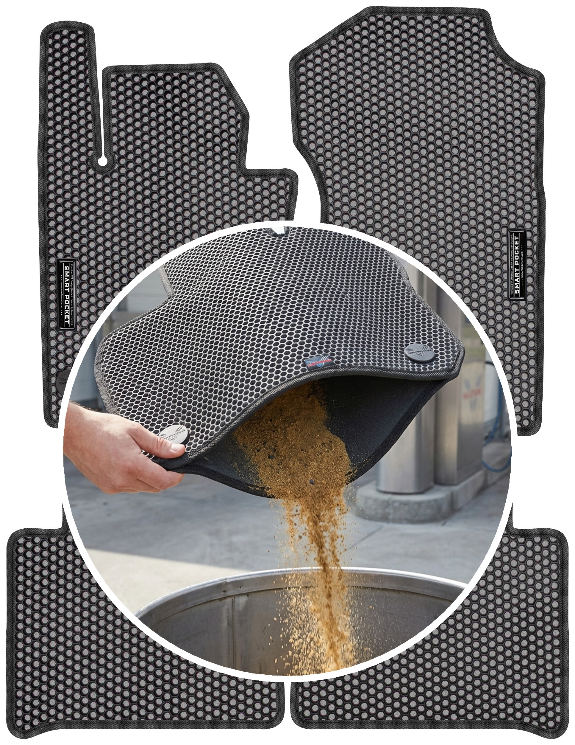 Mercedes X-Class 470 17-20 Koberce Eva Smart Pocket