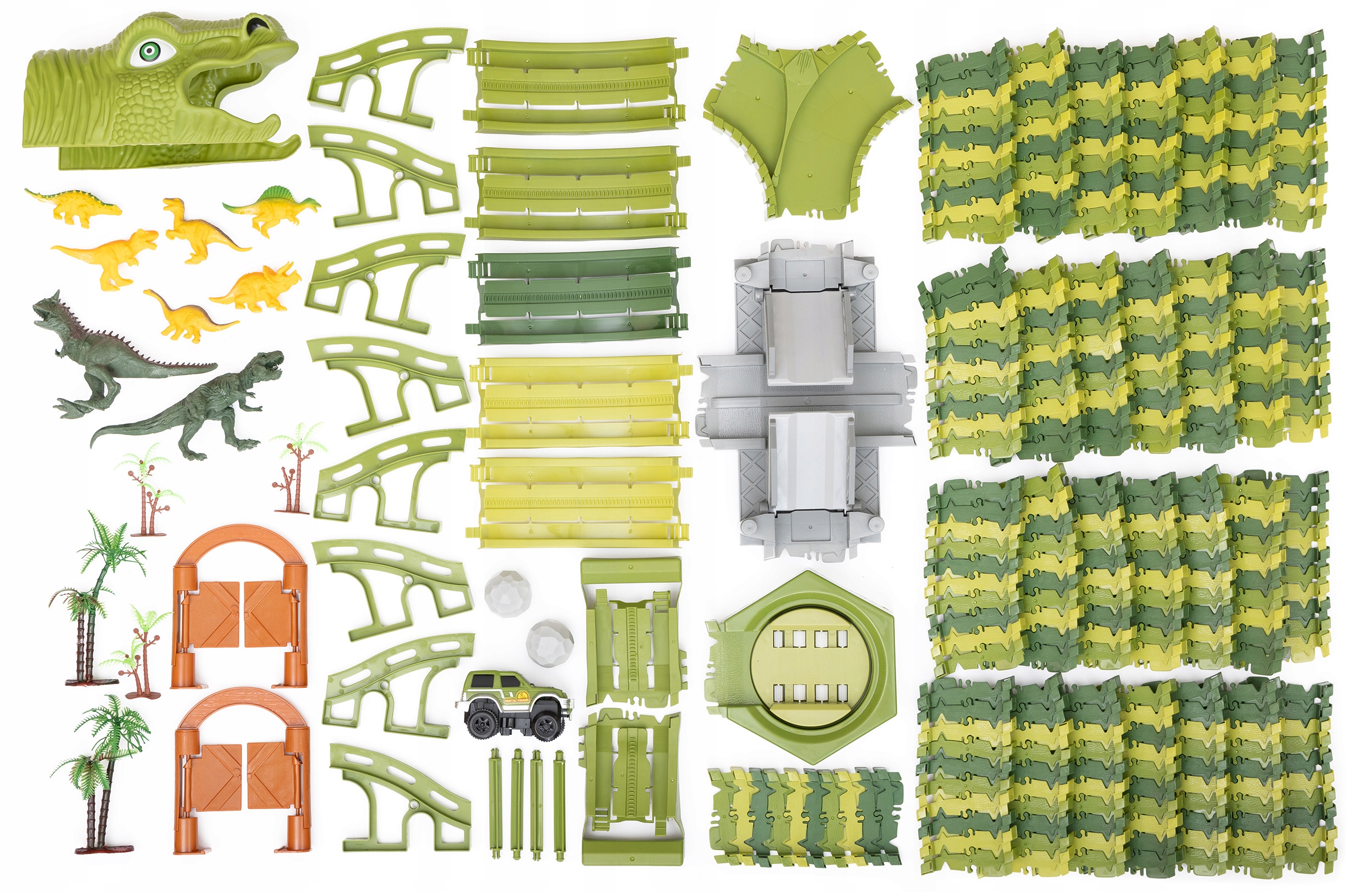 MEGA TOR WYŚCIGOWY PETLA DINOZAUR DINO PARK 324el. Płeć Chłopcy