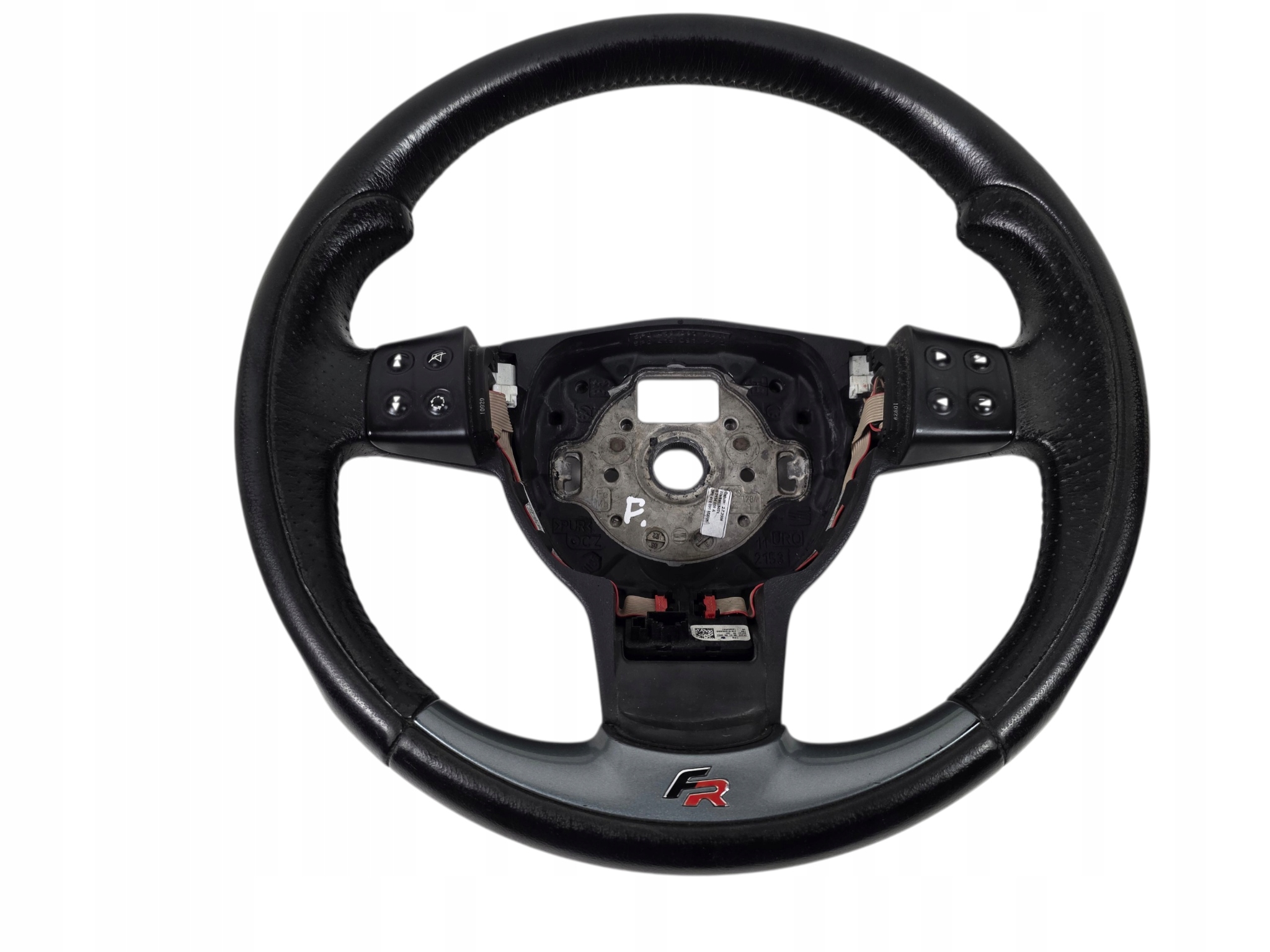 SEAT LEON 2 II FR 2008 steering wheel, leather with shifting ORG. 5P0419091