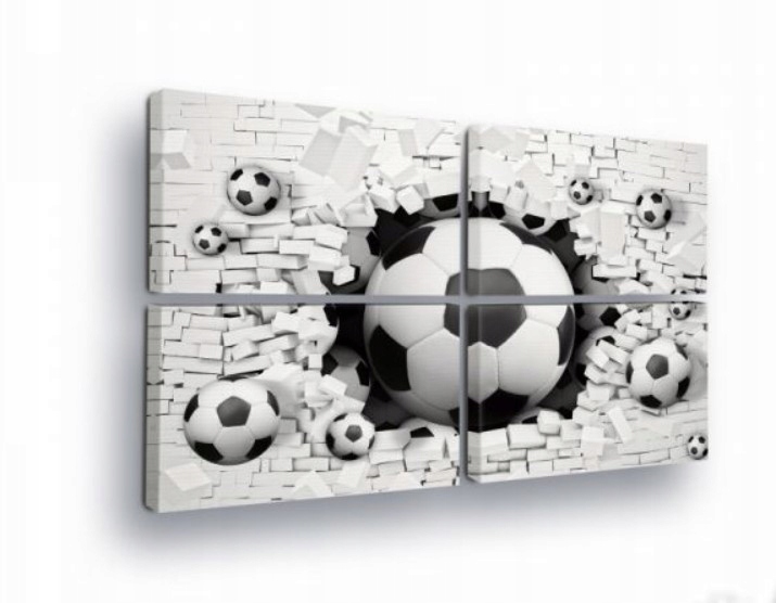 Obraz 120x80 Futbalová stena dynamika pohyb šport hra energia výbuch