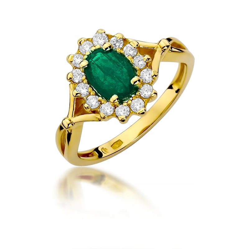 Zlatý Prstýnek 585 Smaragd 0,80 ct