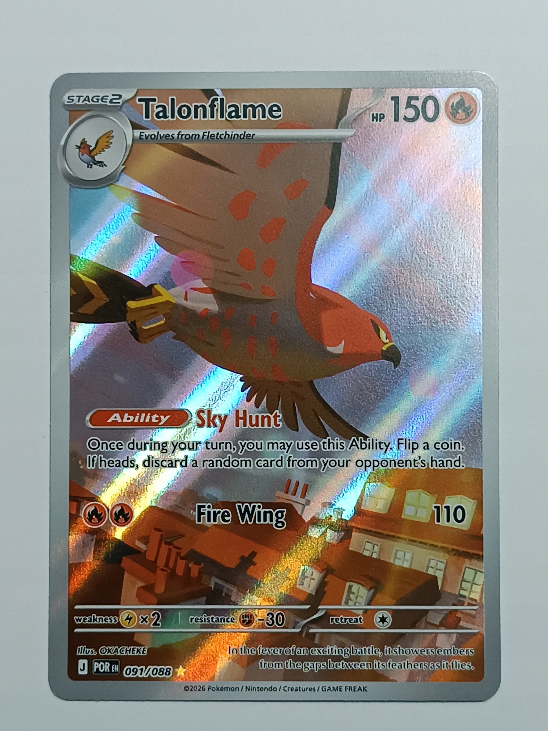 Karta Pokemon - Talonflame 091/088 - Perfect Order - Illustration Rare