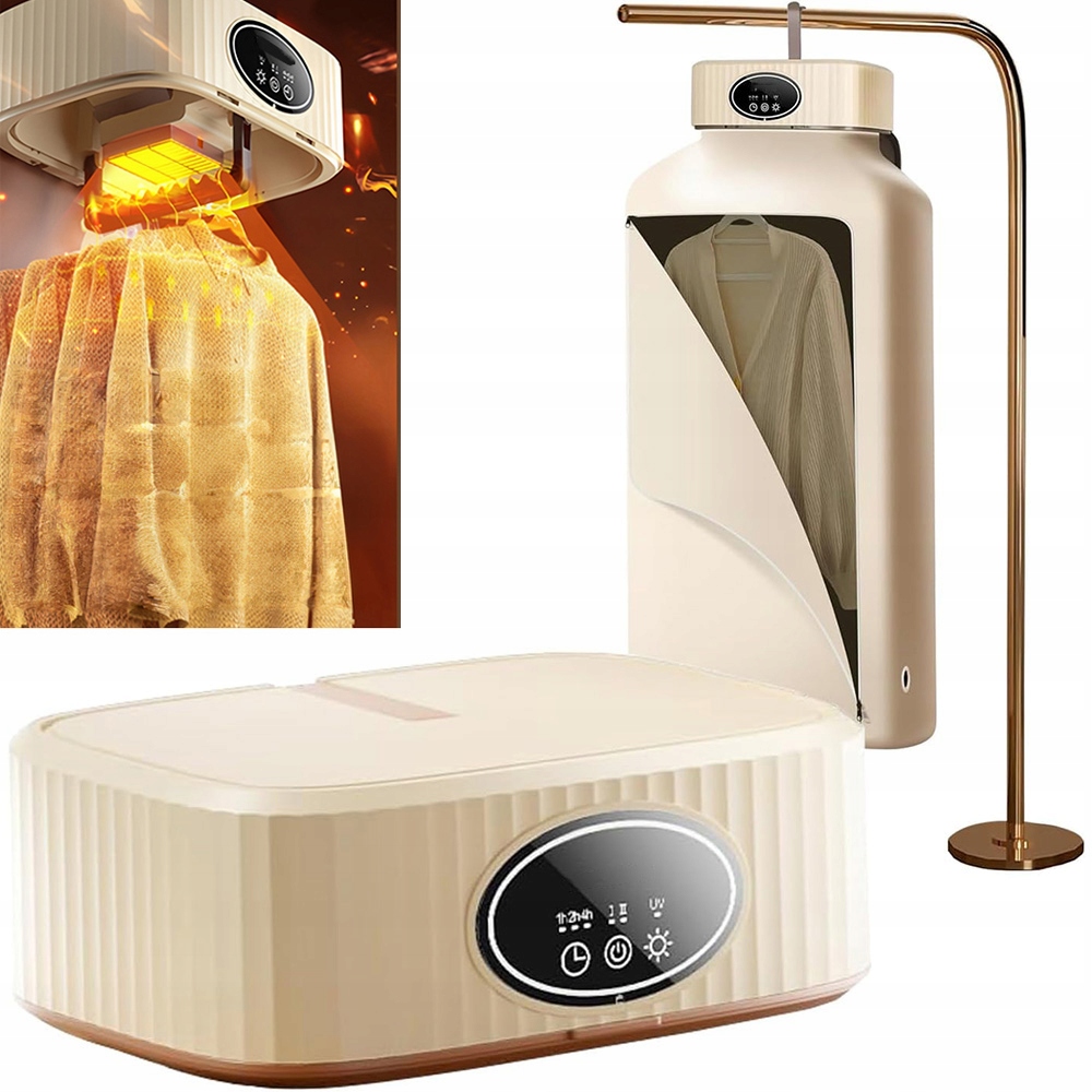 Levně Praktická A Přenosná Malá Skládací Sušák S Uv Dezinfekcí O Výkonu 600W