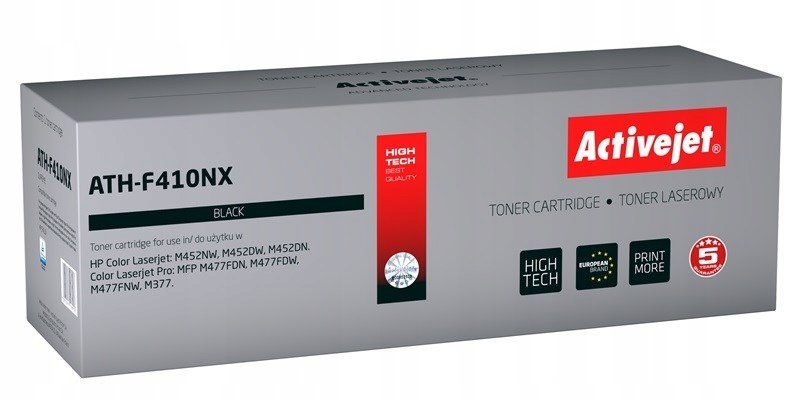 Activejet ATH-F410NX Toner (zamiennik Hp 410X CF410X; Supreme; 6500 stron;