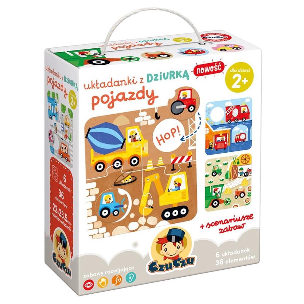 

Układanki Z Dziurką Pojazdy 2+