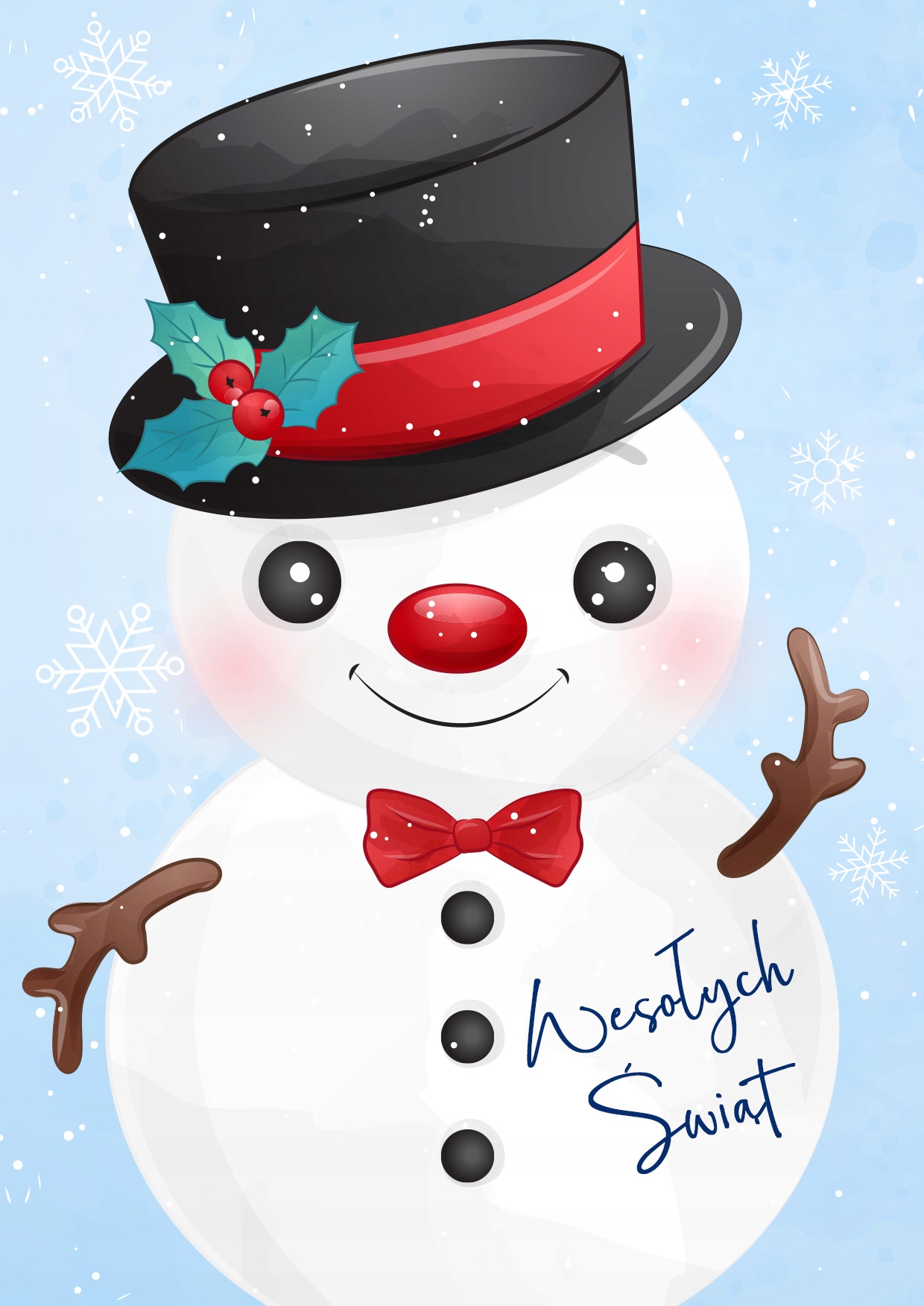 

Kartka Świąteczna Kartki Koperta Pan Bałwan