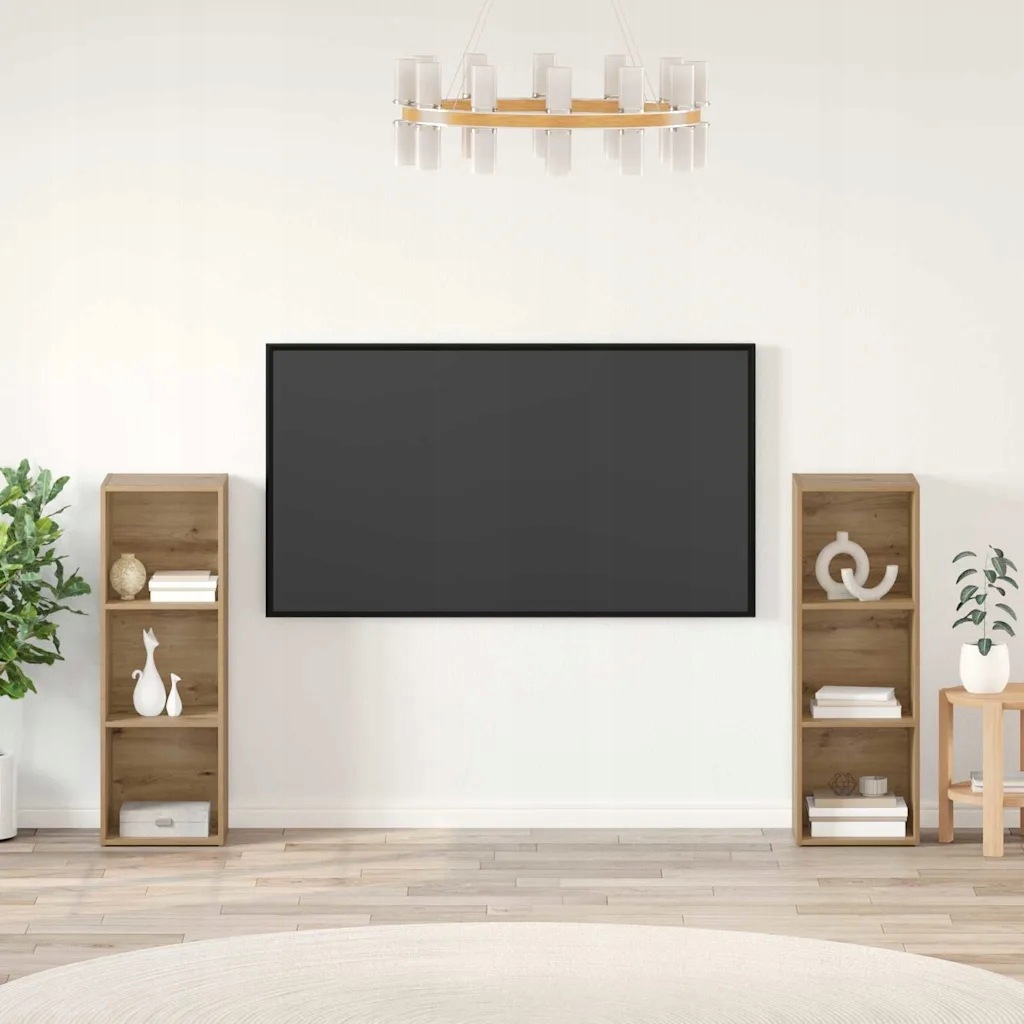 vidaXL Zestaw szafek Rtv 2 pcs Dąb rzemieślniczy