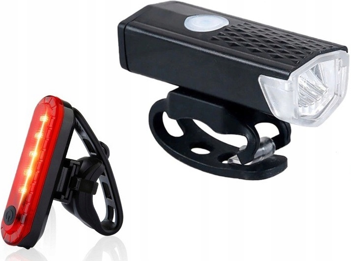 

Zestaw Led Tył Przód na Usb lampka rowerowa 2 szt