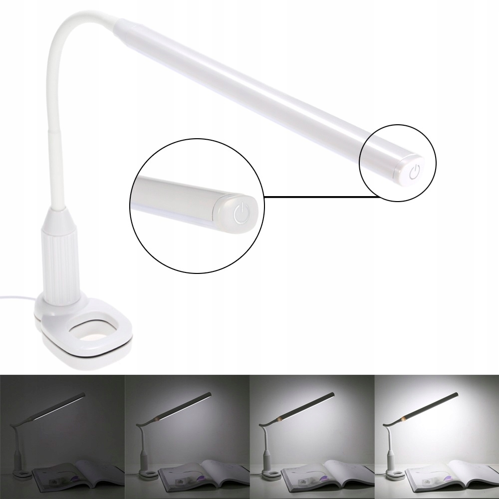 LAMPKA BIURKOWA STOŁOWA LED 5W ŚCIEMNIACZ Długość/wysokość 61 cm