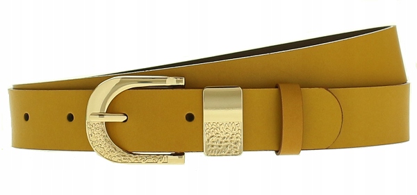 

Pasek Skórzany damski do sukienki Karmelowy Skóra