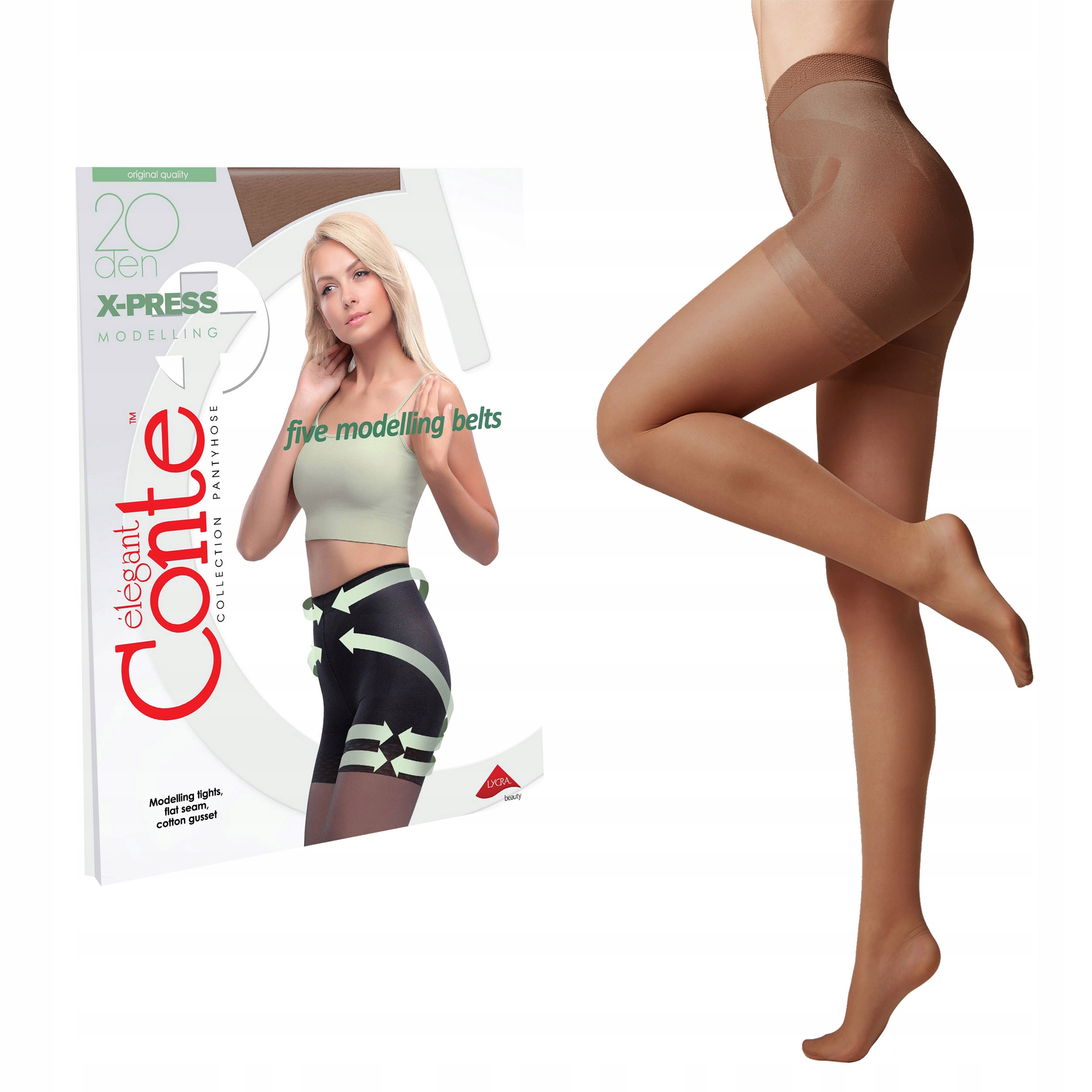 

Rajstopy modelujące z efektem push-up X-press 20