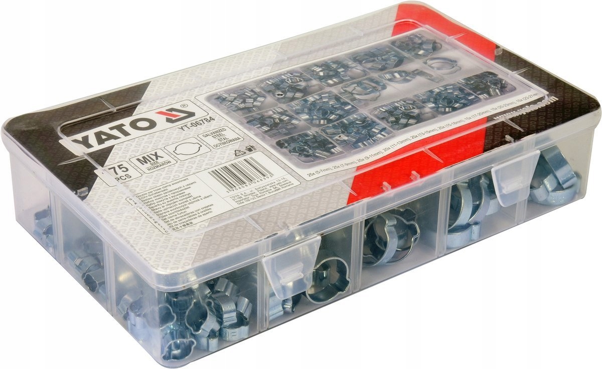 ZESTAW OBEJM ZACISKOWYCH Z USZAMI YT 06784 YATO Producent code YT 06784