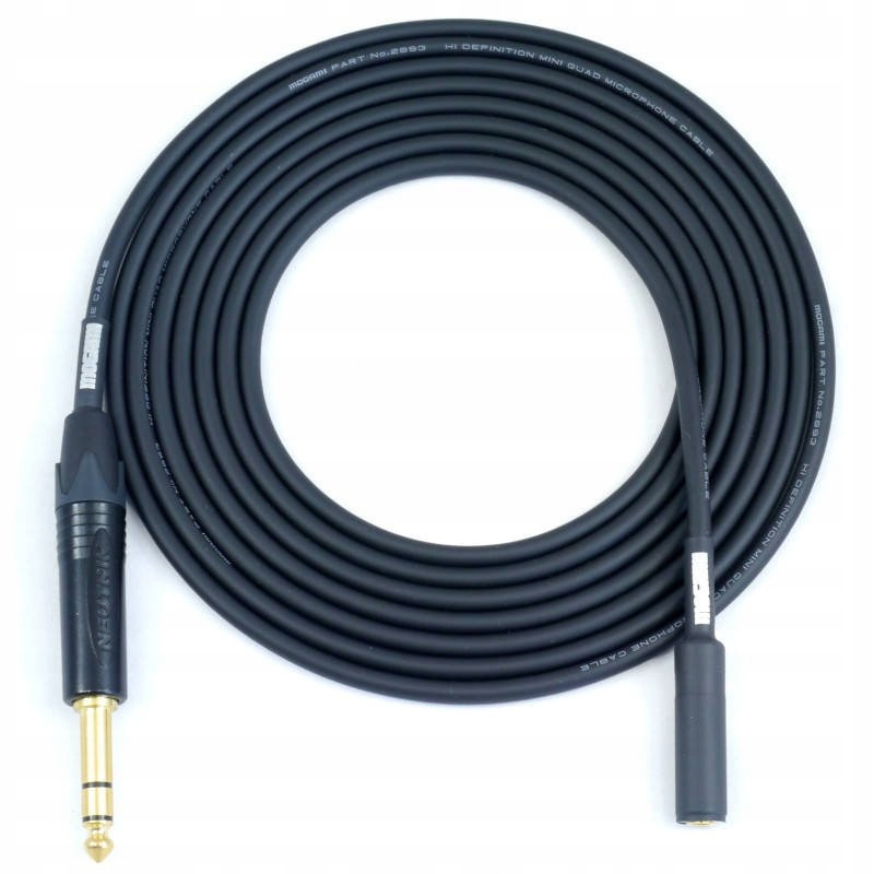 Jack Trs gniazdo mini Jack Trs Mogami przedłużacz słuchawkowy 1,5 m