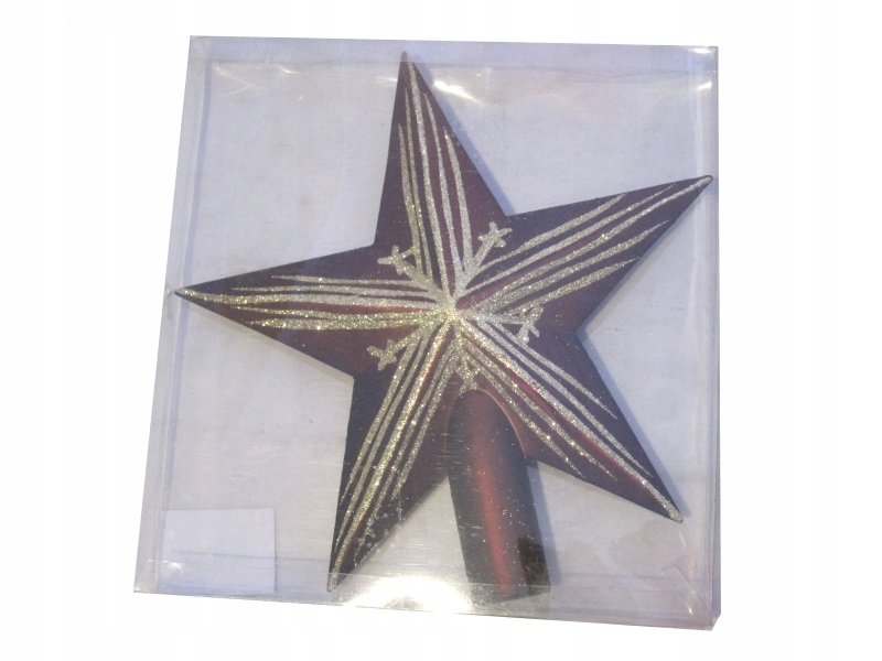 

Gwiazda/Czubek choinkowy Brązowy 21cm