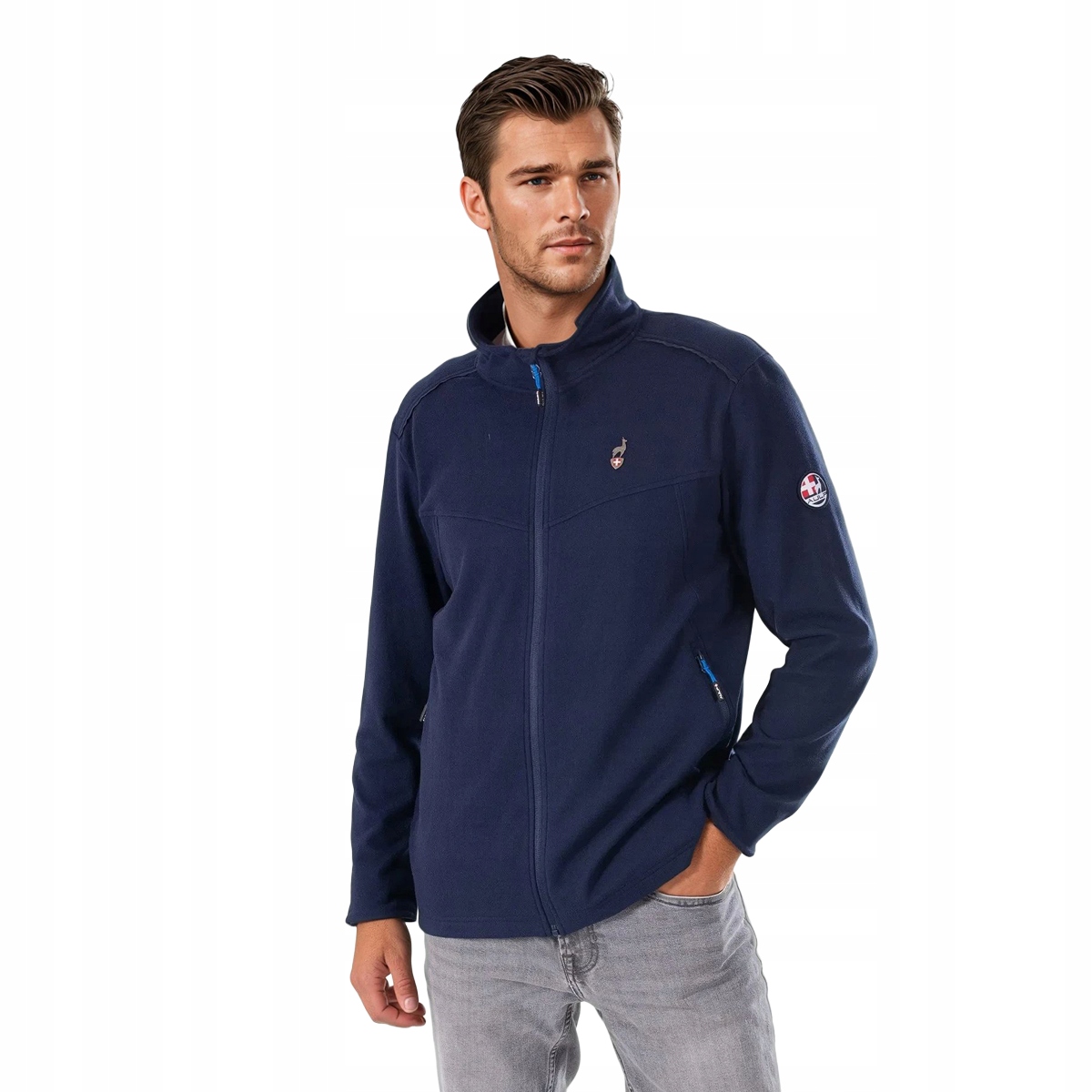 Polar pánský se stojáčkem Aulp Bonko termo rozepínací s kapsami M