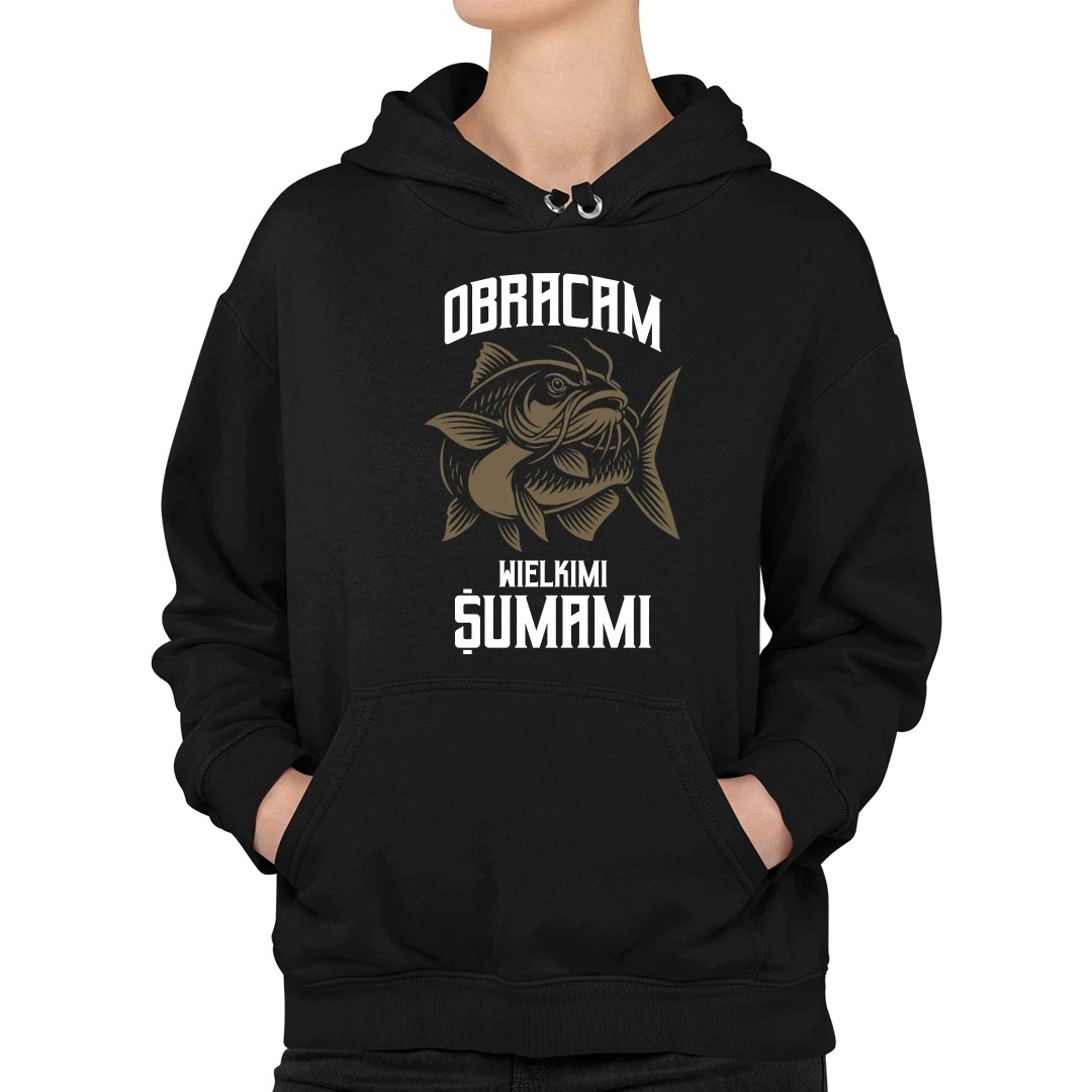 Otáčím velkými sumci mikina s potiskem a dárek pro rybářku S