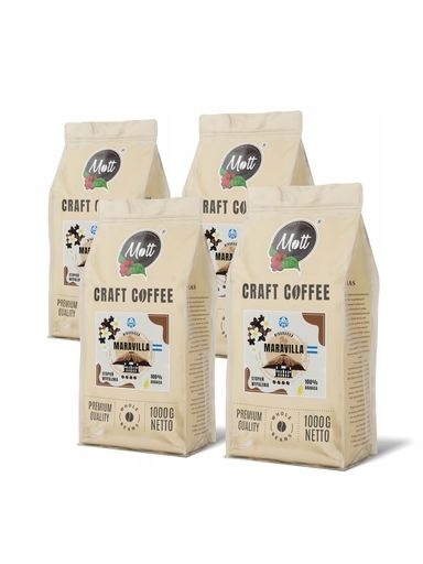 Levně Sada zrnkových káv Čerstvě pražená-Maravilla 4x1 kg-Arabica-Mott Coffee