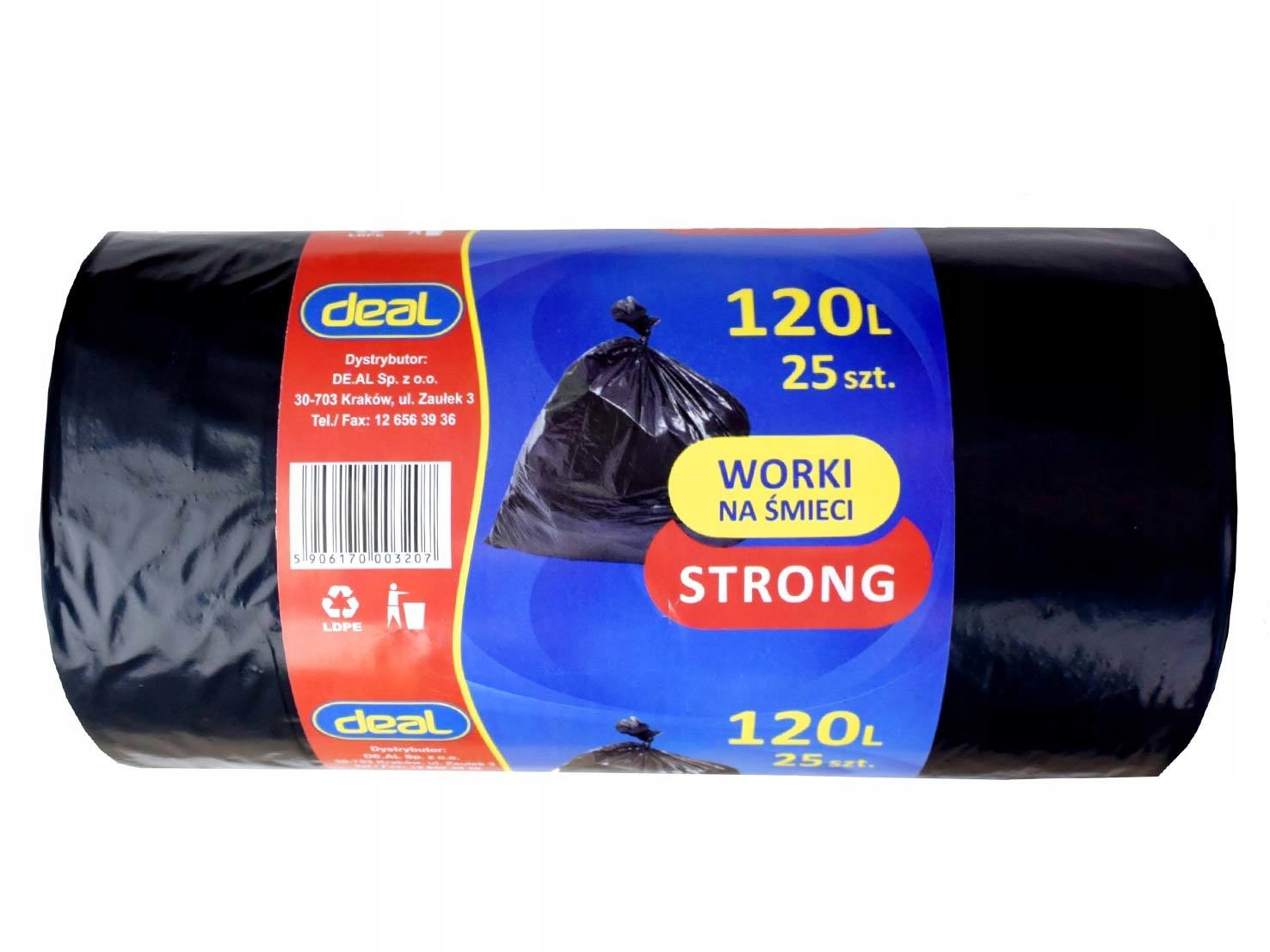 

Worki Na Śmieci Odpady Grube Mocne 120L 25SZT
